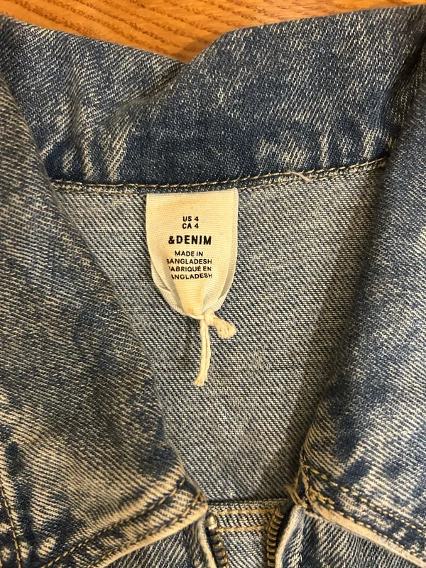 H&M Retro 80s Vibe Acid Wash Long Sleeve EDGE Denim Boiler Jumpsuit/Coveralls 4 - Image 12
