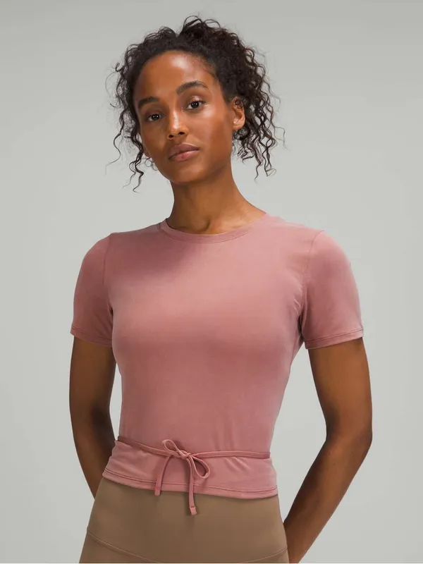 Lululemon Open Tie-Back Short Sleeve in Spiced Chai - Image 3