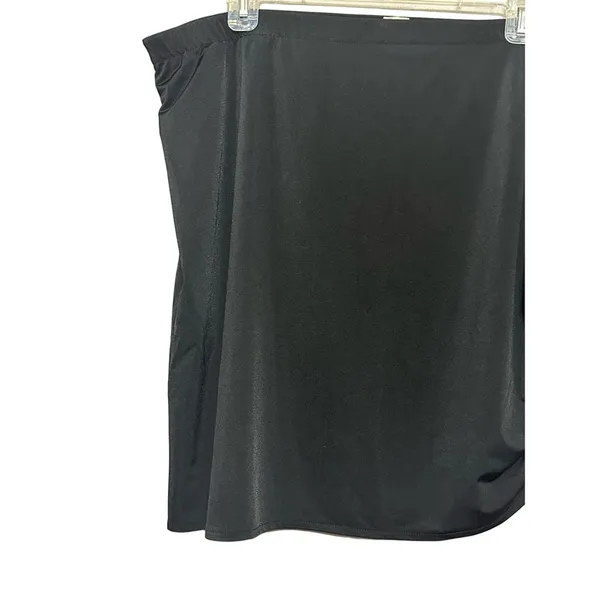 Open Edit Black Ruched Asymmetrical Mini Skirt 2X Plus Bodycon NWOT Edgy Sexy - Image 7