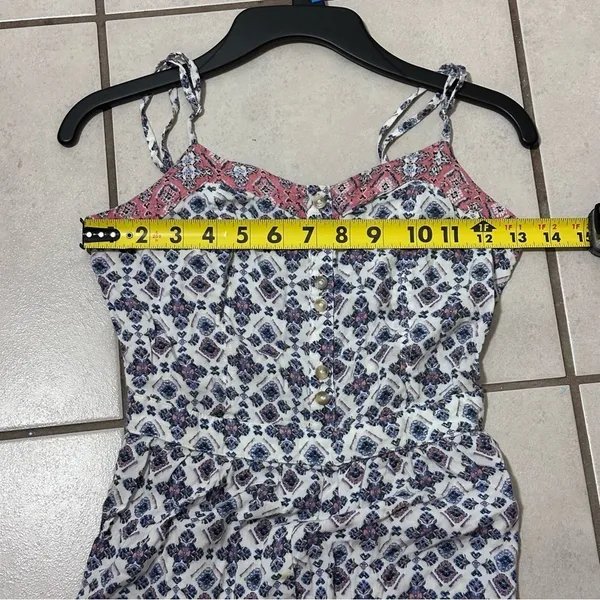 American eagle Women Blue/White Print floral‎ romper size XXS - Image 6