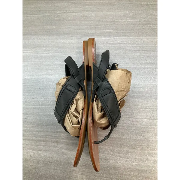 Coach Olympia Black Leather Thong Sandals - Image 2