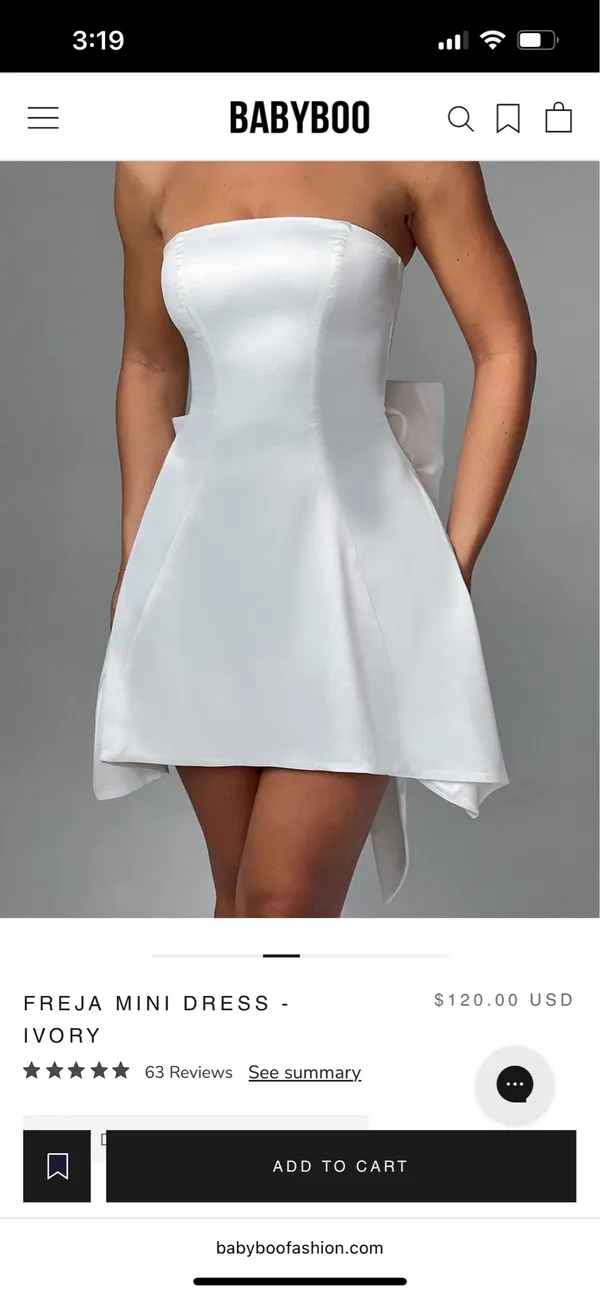 Babyboo Mini Dress White - Image 3