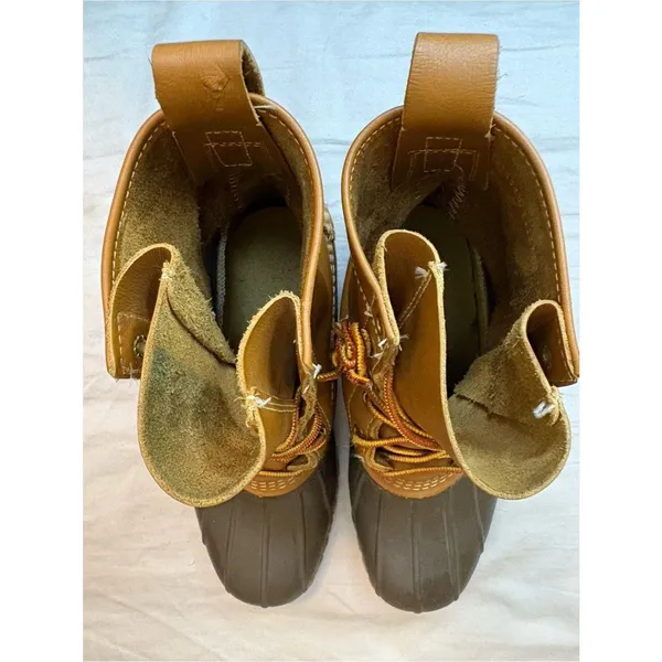 Vintage L.L. Bean Bean Boots Size 6M Brown Leather Made in Maine USA - Image 7