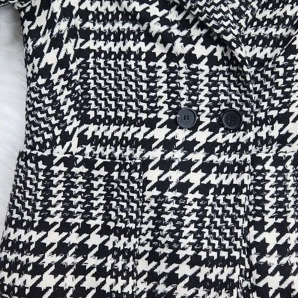Jade & Ivory‎ 26 International NWT Double Breasted Houndstooth Blazer Peacoat M - Image 8