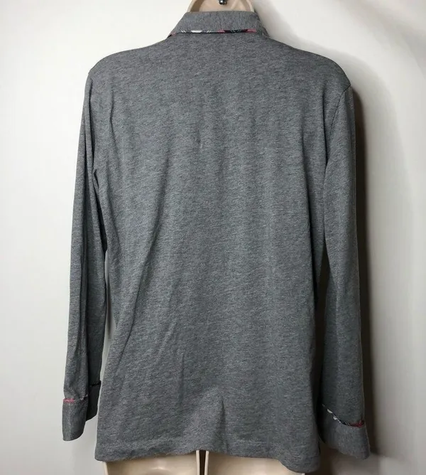 Lauren Ralph Lauren grey button down pj top S A2 - Image 6