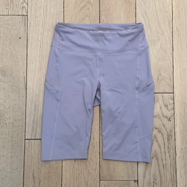 Outdoor Voices Zoom 10" Biker Spandex Shorts With Pockets‎ Light Purple Size S - Image 5