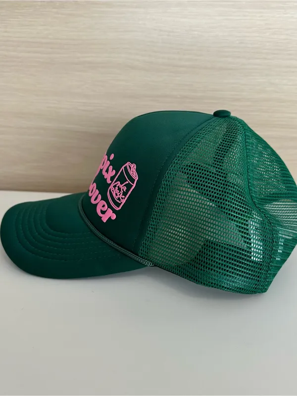 NEW La Croix Lover Puff‎ Print SnapBack Green Trucker Hat Adult OSFM - Image 6