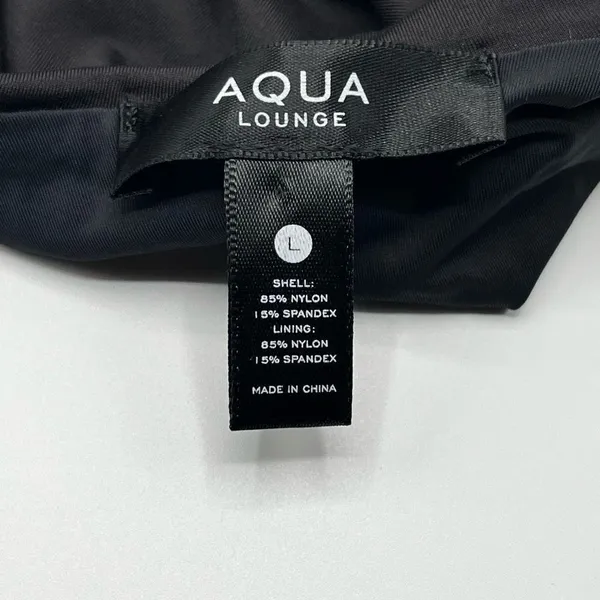 Aqua Lounge Black One Piece Swimsuit Sz L - Image 8