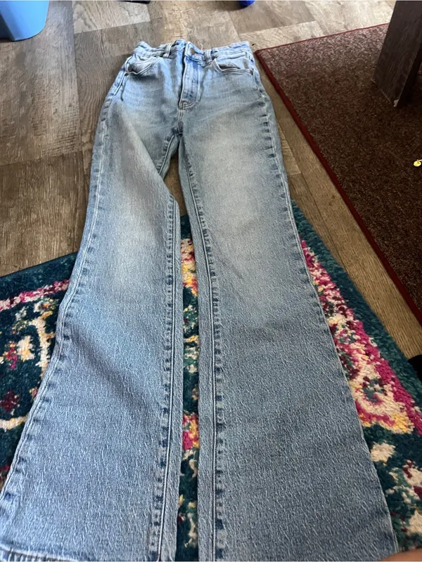Rollas Light Wash Women's Flared Jeans - Classic High-Rise Style - Image 3