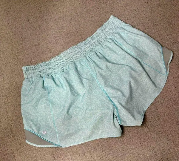 Lululemon Hotty Hot High Rise Athletic Shorts Heathered Icing Blue 12 - Image 7