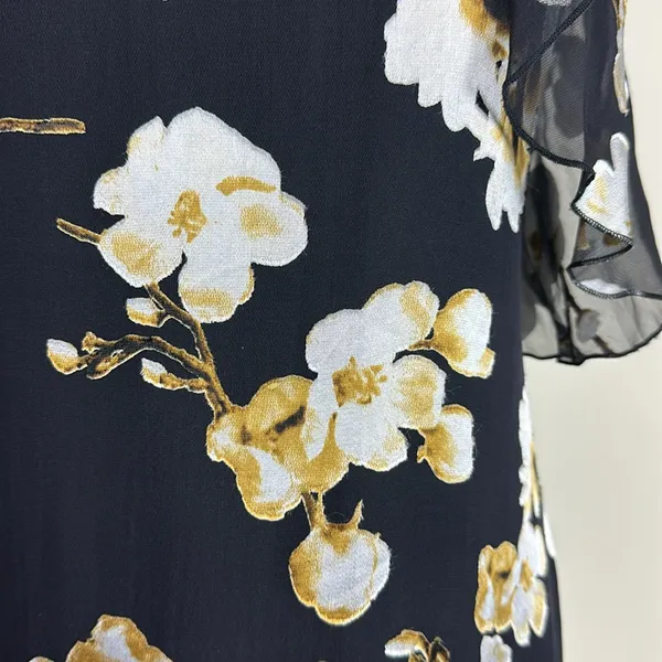 Alice + Olivia Silk Floral Asymmetrical Maxi‎ Dress Size 2 - Image 7