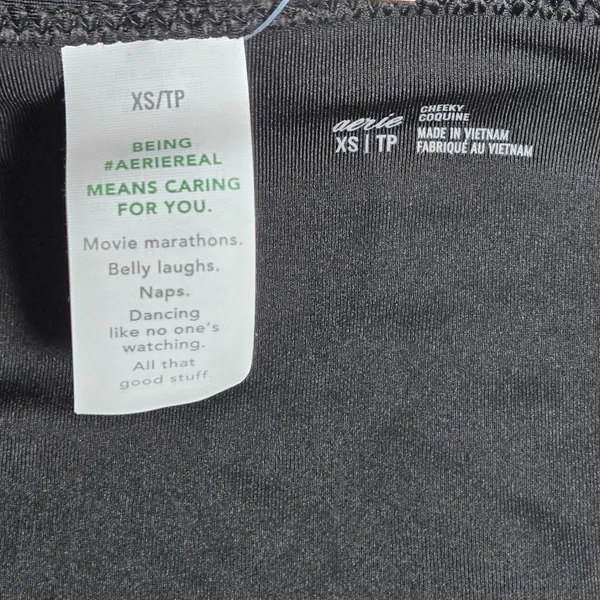 Aerie Black Cheeky Bikini Bottoms High Waisted Swimwear Size XS‎ - Image 6