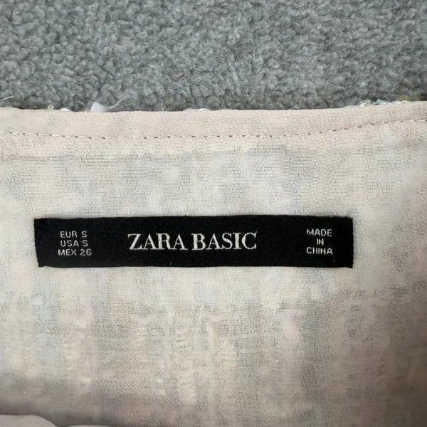 Zara Basic Women's Small Tweed Mini Skirt Fringe Wrap Hem Embellished Buttons - Image 6