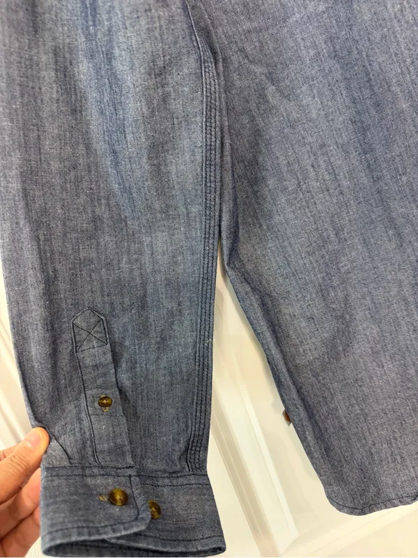 Carhartt Chambray Denim Button-Down Pullover Shirt - Image 3