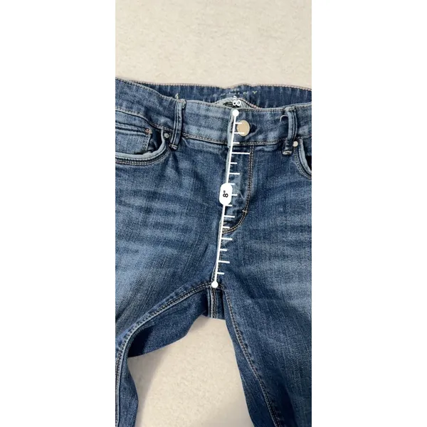 White House Black Market The Skinny Distressed Medium Wash Denim Jeans Sz 4 - Image 8