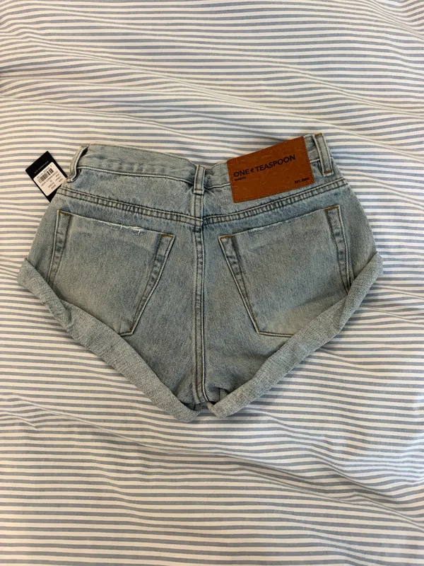 One Teaspoon Denim Shorts Bandits 22 Ocean - Image 2
