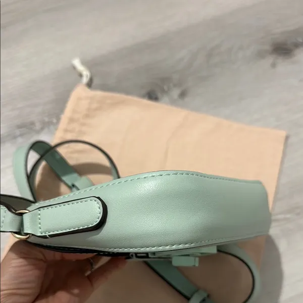Mango Green Crossbody Bag with Vintage Design - Image 8