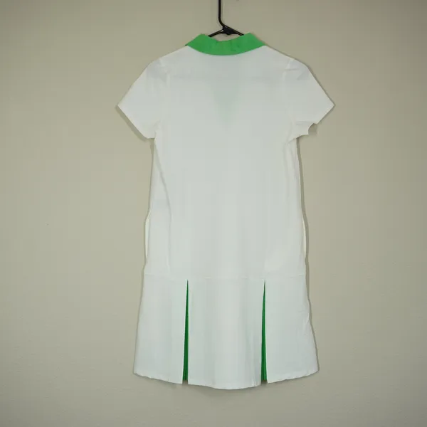 Stella Parker Sport Golf Dress Womens XS White Green Pleated Short Sleeve Active - Image 7