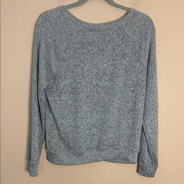 Disney Gray Crewneck Sweatshirt with Mickey & Minnie Scarf Graphic - Image 7