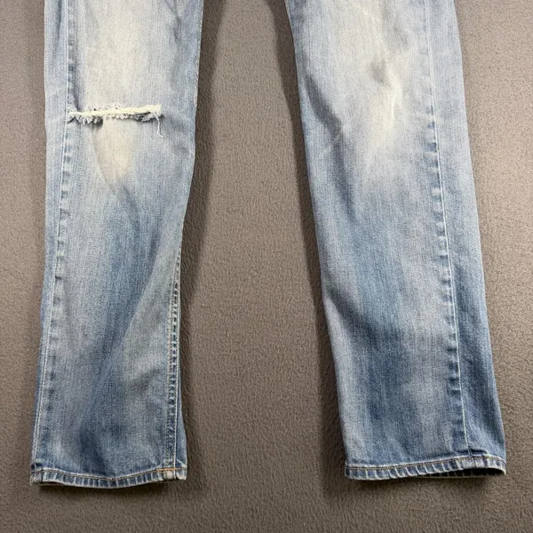 Rag & Bone Dre Boyfriend Jeans Womens 28 Blue Light Wash Mid Rise Distressed - Image 2
