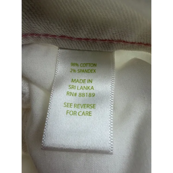 Lilly Pulitzer Babe Boot Cut Jeans Womens 12 White Stretch Denim Pants RN 88189 - Image 10