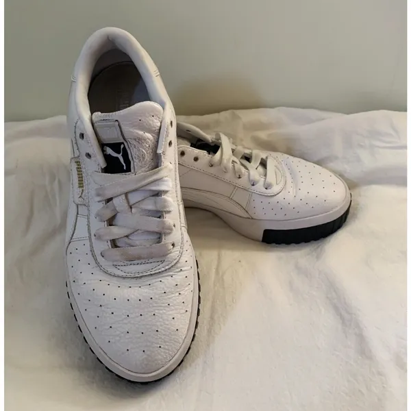 Puma Cali Platform Womens Size 9.5 White Sneakers Casual Shoes 369155-04 - Image 2
