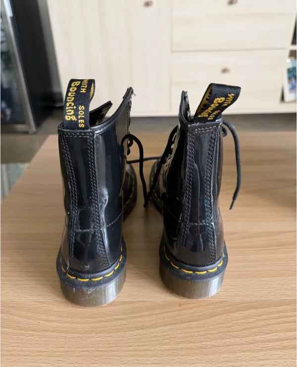 Dr. Martens Black 1460 Women’s Patent Leather Boots - Image 4