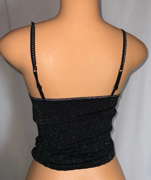 Black glitter tank top Size M - Image 2