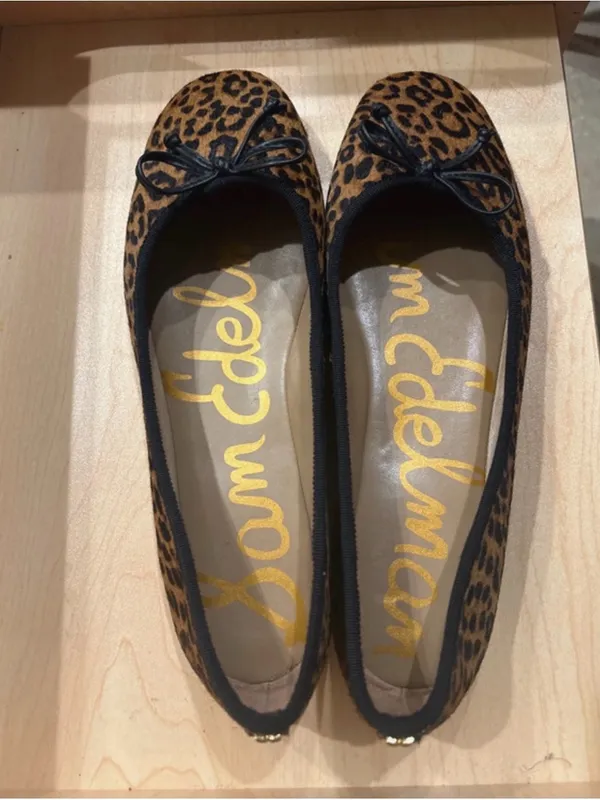 Sam Edelman Women's Alie Animal Print Calf Hair Ballet Flats - Image 7