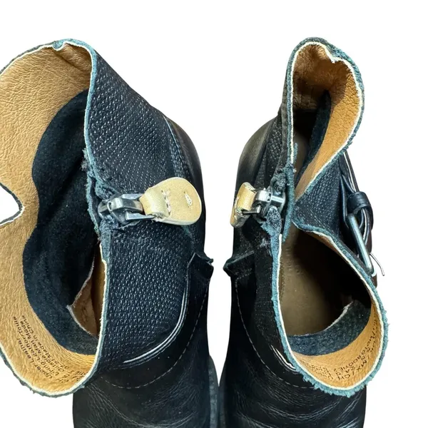 Gentle Souls Booties Womens Size 8 Black Leather Binta Slit Moto‎ Bootie Zip - Image 4