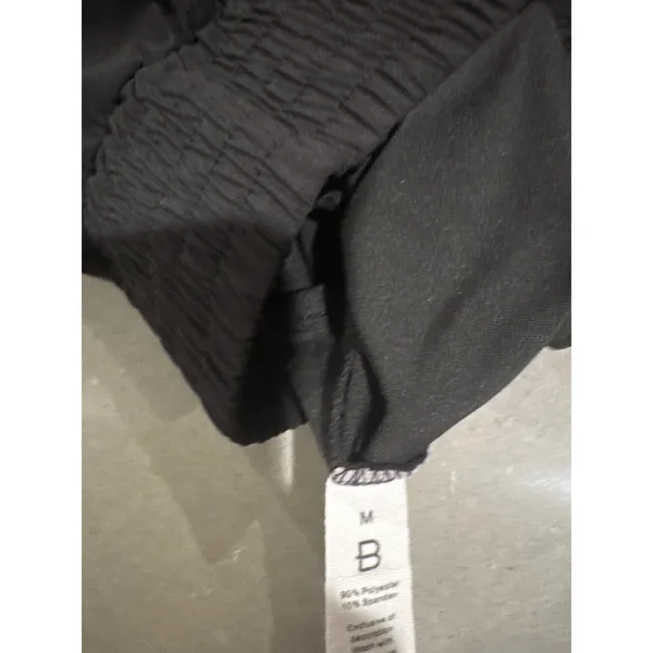Black‎ Running Shorts With Zipper Pockets Athletic Gym Workout - Image 3