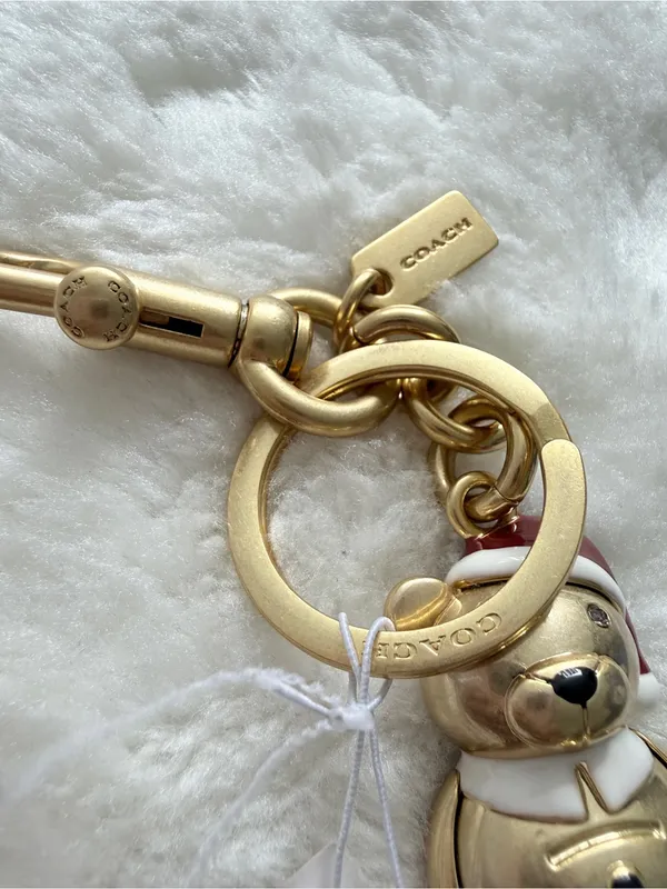 Coach Santa 3D Bear Bag Charm NWOT - Image 11