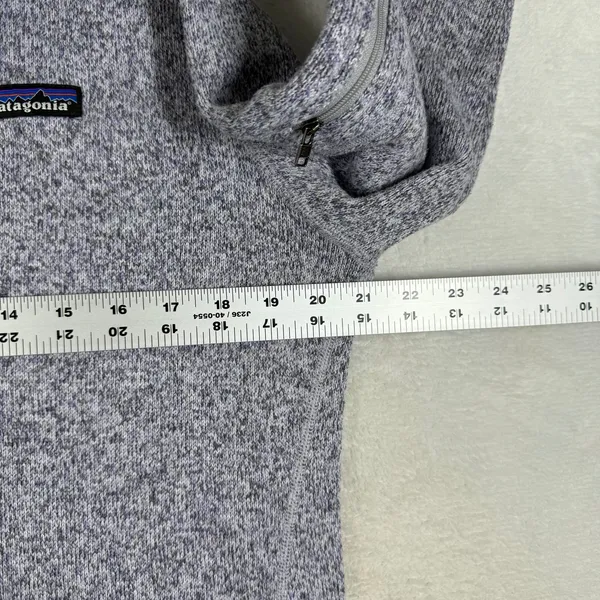 Patagonia Better Sweater 1/4 Zip Pullover Tailored Grey Womens L 25617 FA15 - Image 4