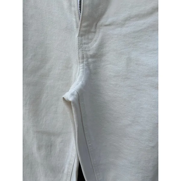 H&M White High Rise Straight Leg Jeans Womens US 2 EU 34 Denim Pants - Image 6