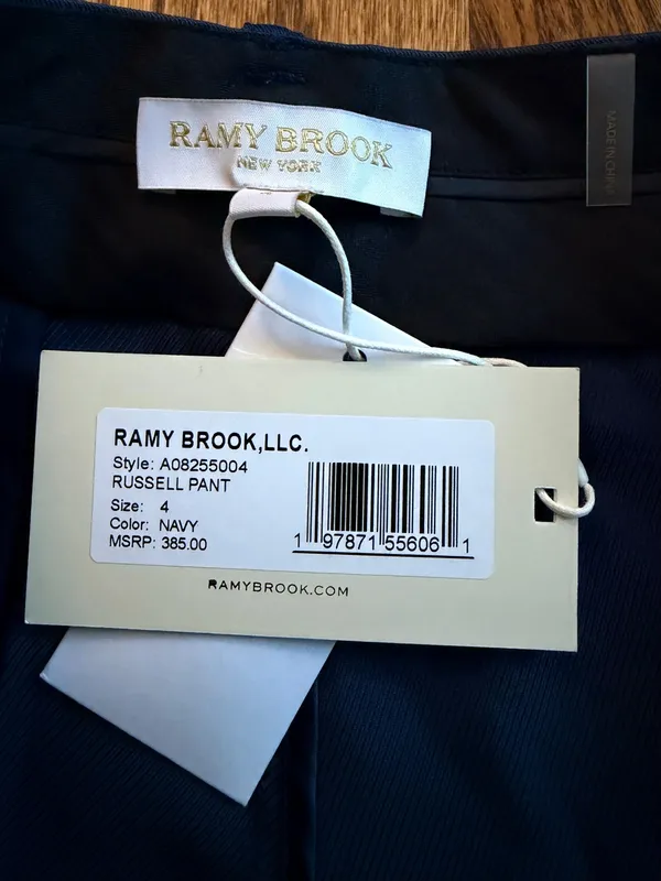 Ramy Brook Russell Wide Leg Tailored Pants Trousers – Navy – Size 4 NWT - Image 5