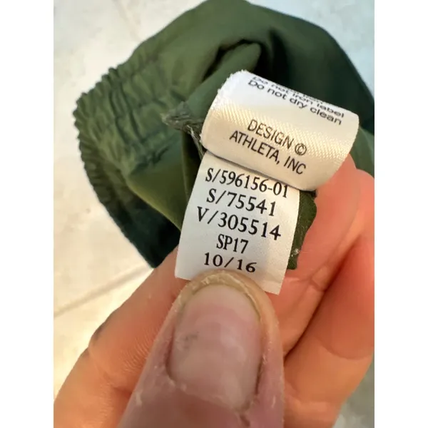 ATHLETA Hudson Board Travel Olive Green Athletic‎ Shorts Sz 0 - Image 5