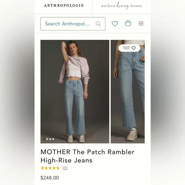 NWT MOTHER Denim The Patch Rambler Ankle Norway Dude Wash Size 25 - Image 4