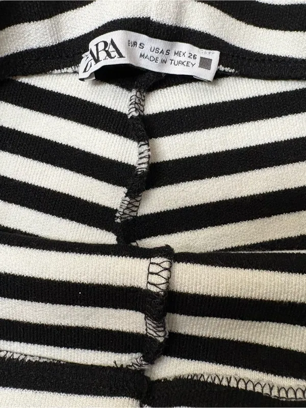 Zara small striped Halloween beetlejuice core shorts women casual preppy chic - Image 4