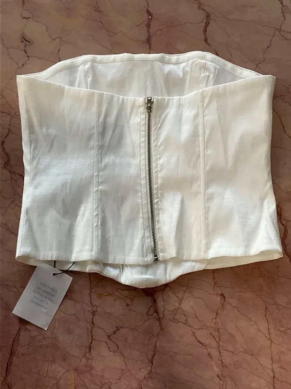 superdown Jordyn Corset Top in White Small New Womens Strapless Tank Corset - Image 6