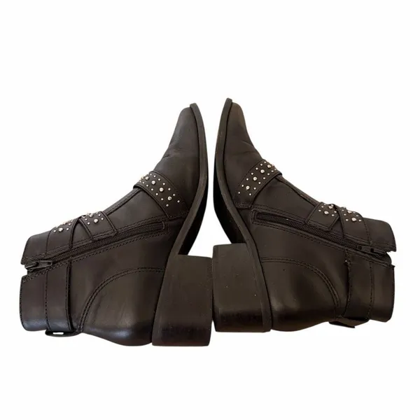 Steve Madden black studded rock leather Moto "Glori" boots women US 7M - Image 5