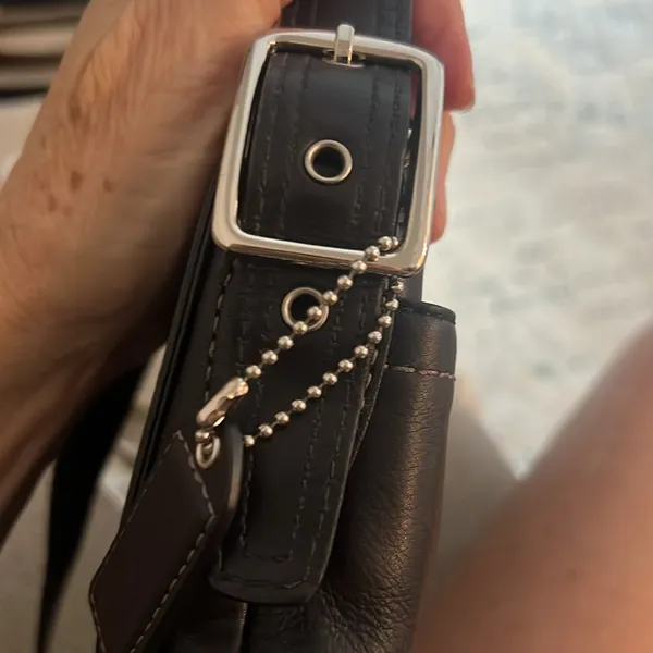Coach Hampton Buckle‎ Flap Crossbody Bag F11196 in Black Y2K - Image 9