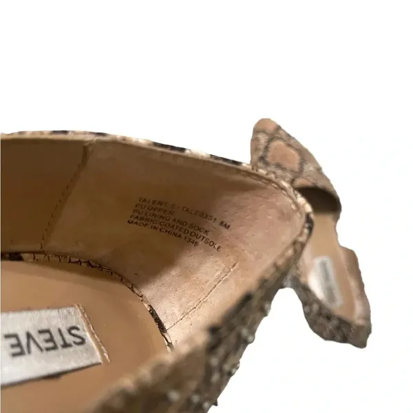 🐍 Steve Madden TALENT Snakeskin Loafers 👠 Studded Slip-On D’Orsay Flats Size 8 ✨ - Image 4