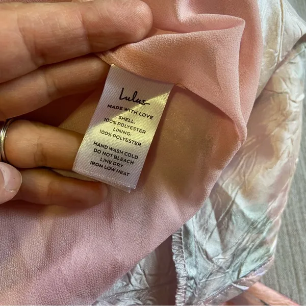 Lulus NWOT Blushing Darling Light Pink Floral Strapless High-Low Maxi Dress - Image 9