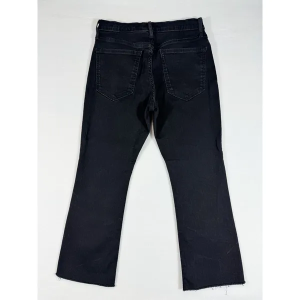 Banana Republic Luxe‎ Sculpt Jeans Women’s 27P Black Crop Flare Button Fly - Image 2