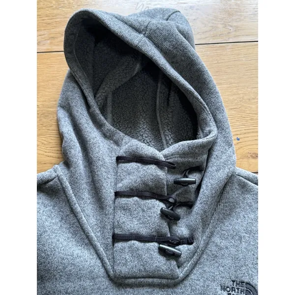The North Face Toggle Neck Hoodie Sweatshirt Gray Fleece Women Size XL Outdoor - Image 7