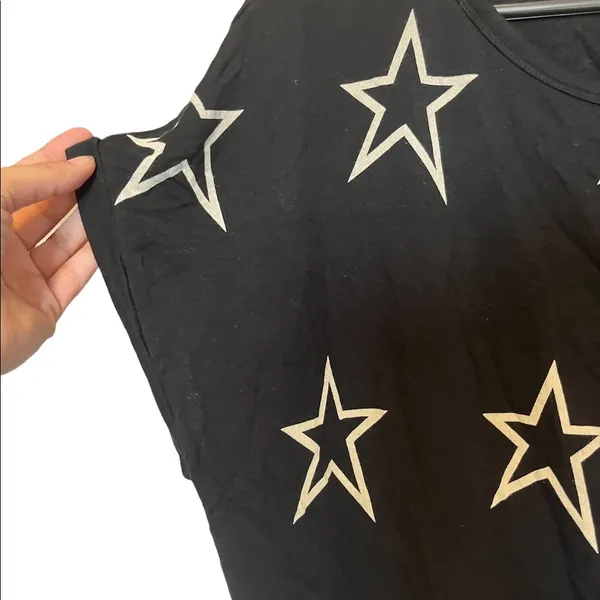 Buffalo David Bitton black with white stars short sleeve shirt size large - Image 2