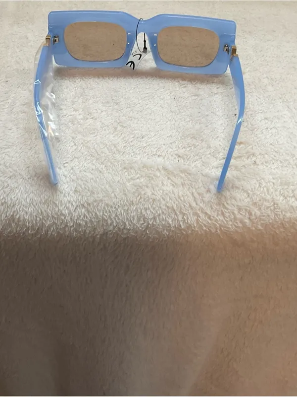 Blue Rectangular Women’s Sunglasses - Image 3
