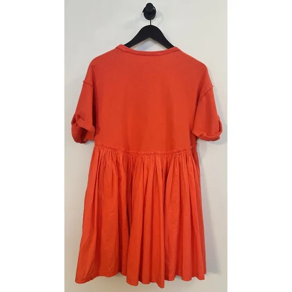 FREE PEOPLE Catalina Mixed Media Minidress in Radiant Watermelon Size X-Small - Image 8