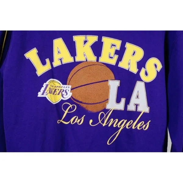 Women's LA Lakers NBA Graphic Pullover Sweatshirt - Purple Medium - Image 2