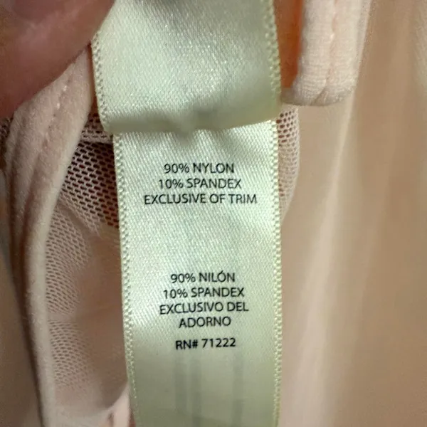 Jessica Simpson Peach Coral Pink Lace Chemise Slip with matching Panties L-36C - Image 6